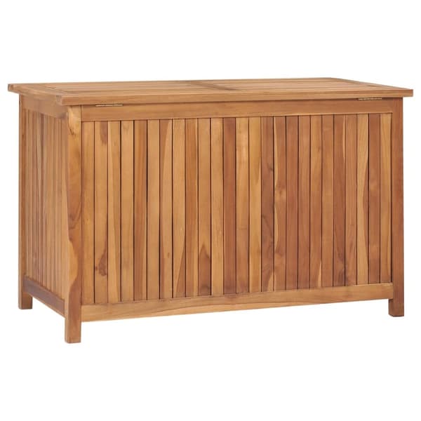 Udendørs opbevaringskasser - Living opbevaringskasse til haven 90x50x58 cm massivt teaktræ