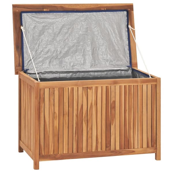 Udendørs opbevaringskasser - Living opbevaringskasse til haven 90x50x58 cm massivt teaktræ