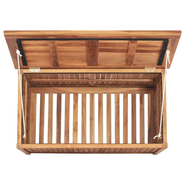 Udendørs opbevaringskasser - Living opbevaringskasse til haven 90x50x58 cm massivt teaktræ