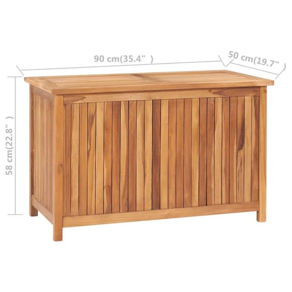 Udendørs opbevaringskasser - Living opbevaringskasse til haven 90x50x58 cm massivt teaktræ
