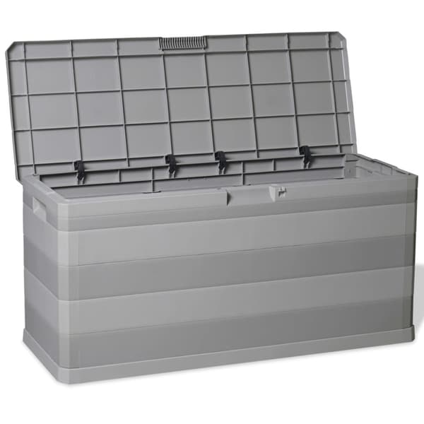 Puutarhan Varastoarkku harmaa 117x45x56 cm - Varastolaatikko - Varastolaatikot - Home & Living