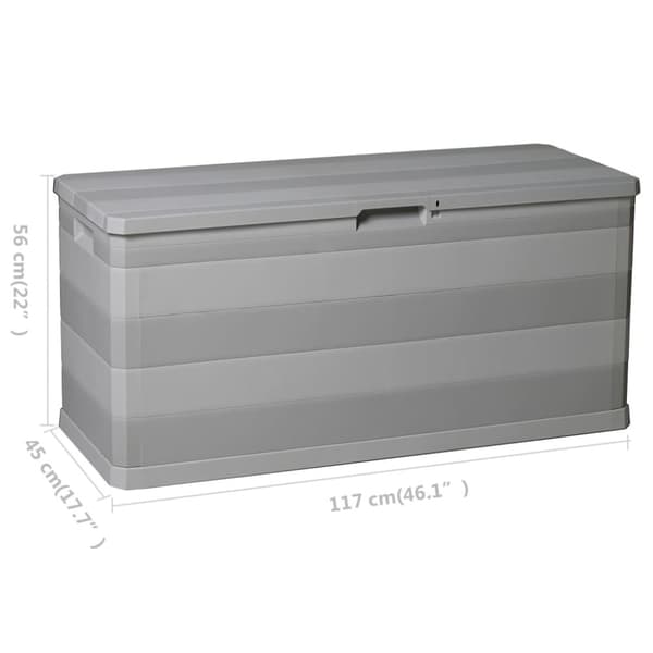 Puutarhan Varastoarkku harmaa 117x45x56 cm - Varastolaatikko - Varastolaatikot - Home & Living