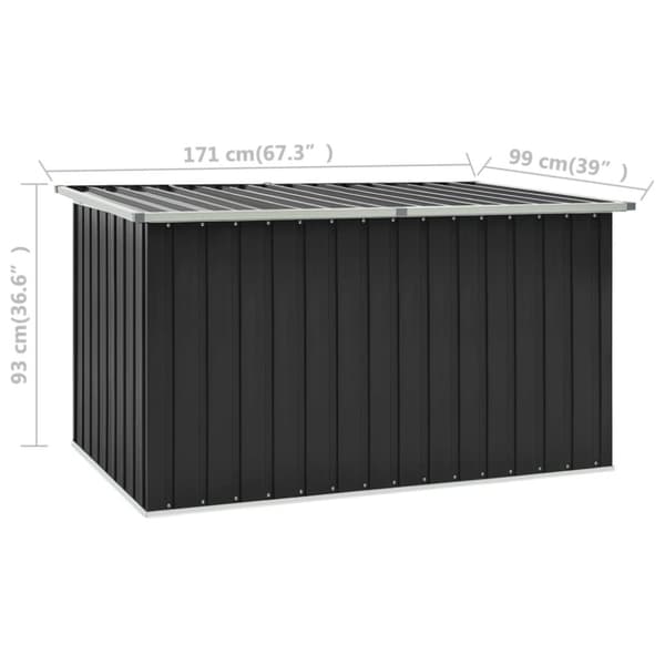 Opbevaringskasse til haven 171x99x93 cm antracitgrå - Opbevaringsboks - Opbevaringsbokse - Home & Living