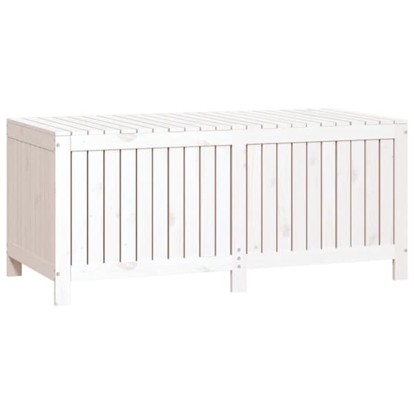 Dynbox vit 147x68x64 cm massiv furu - Trädgårdslåda - Trädgårdslådor - Home & Living