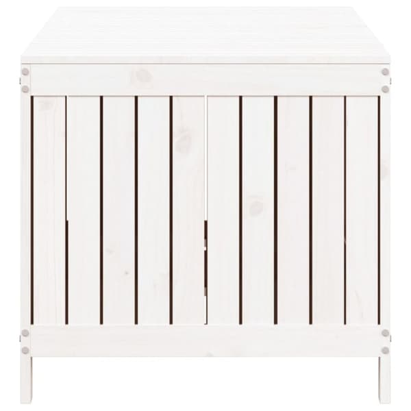 Dynbox vit 147x68x64 cm massiv furu - Trädgårdslåda - Trädgårdslådor - Home & Living