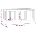 Miniatyrbild 11 av 11: Dynbox vit 147x68x64 cm massiv furu - Trädgårdslåda - Trädgårdslådor - Home & Living