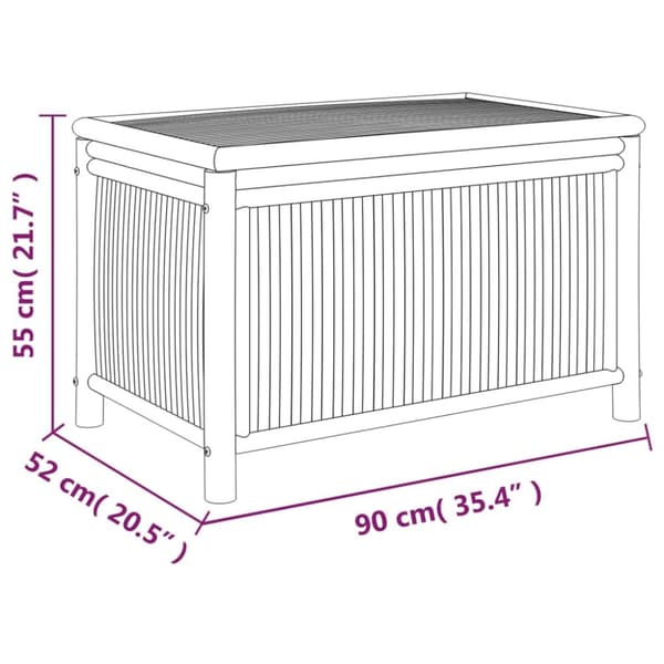 Opbevaringskasse til haven Box 90x52x55 cm bambus - Havekasse - Havekasser - Home & Living