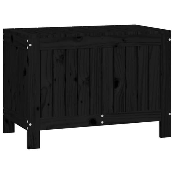 Säilytyslaatikko musta 76x42,5x54 cm täysi mänty - Säilytyslaatikko Ulos - Puiset Säilytyslaatikot - Home & Living