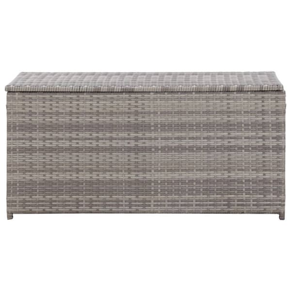 Puutarhan säilytyslaatikko polyrottinki 100x50x50 cm harmaa - Ulkosäilytyslaatikko - Ulkosäilytyslaatikot - Home & Living