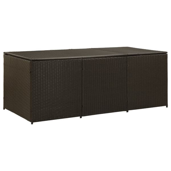 Puutarhan säilytyslaatikko polyrottinki 180x90x70 cm ruskea - Varastoarkku - Varastoarkut - Home & Living