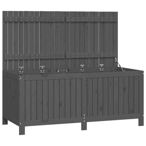 Opbevaringskasse til haven 147x68x64 cm massivt fyrretræ grå - Havekasse - Havekasser - Home & Living