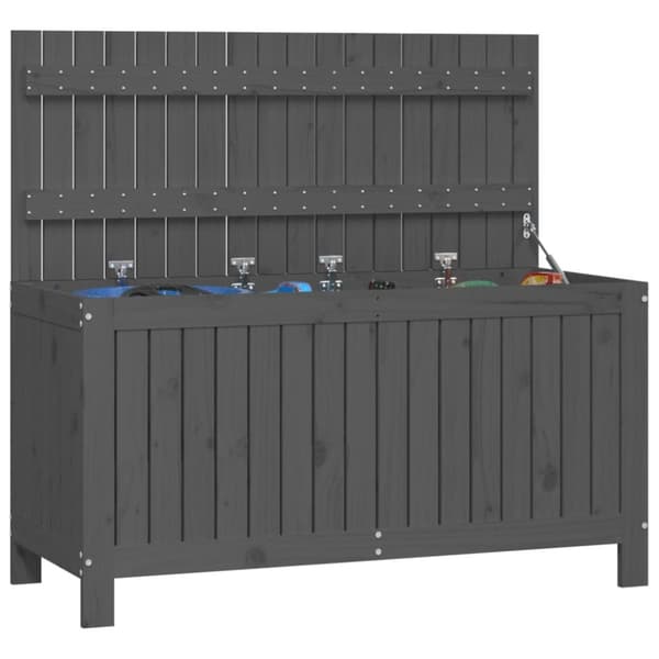 Dynbox svart 115x49x60 cm massiv furu - Trädgårdslåda - Trädgårdslådor - Home & Living