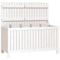 Miniatyrbillede 3 af 11: Opbevaringskasse til haven 121x55x64 cm massivt fyrretræ hvid - Havekasse - Havekasser - Home & Living