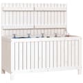 Miniatyrbillede 5 af 11: Opbevaringskasse til haven 121x55x64 cm massivt fyrretræ hvid - Havekasse - Havekasser - Home & Living