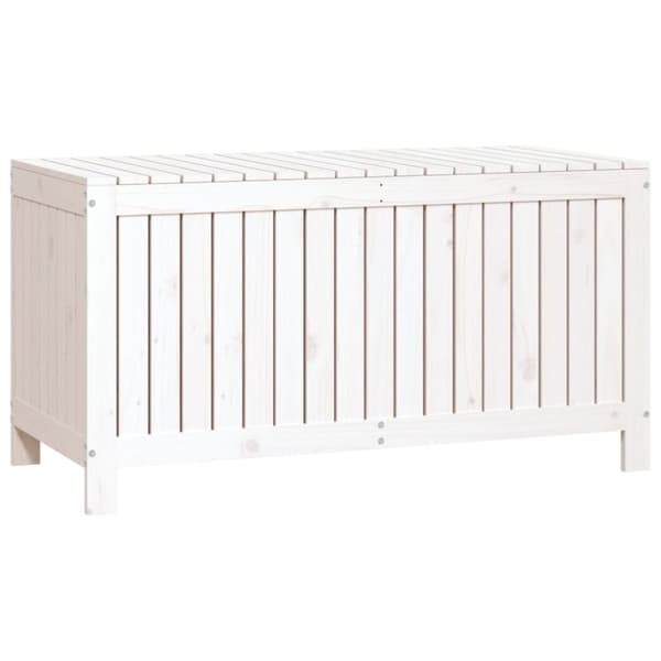 Opbevaringskasse til haven 121x55x64 cm massivt fyrretræ hvid - Havekasse - Havekasser - Home & Living