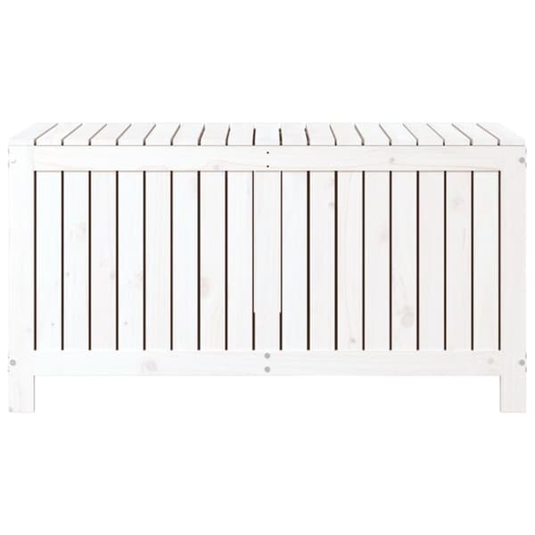 Opbevaringskasse til haven 121x55x64 cm massivt fyrretræ hvid - Havekasse - Havekasser - Home & Living