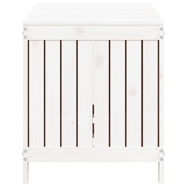 Opbevaringskasse til haven 121x55x64 cm massivt fyrretræ hvid - Havekasse - Havekasser - Home & Living