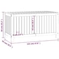 Miniatyrbillede 11 af 11: Opbevaringskasse til haven 121x55x64 cm massivt fyrretræ hvid - Havekasse - Havekasser - Home & Living