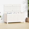 Miniatyrbillede 2 af 11: Opbevaringskasse til haven 121x55x64 cm massivt fyrretræ hvid - Havekasse - Havekasser - Home & Living