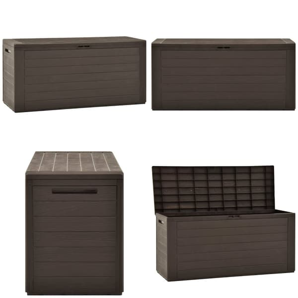Puutarhan varastoarkku ruskea 116x44x55 cm - Varastolaatikko - Varastolaatikot - Home & Living