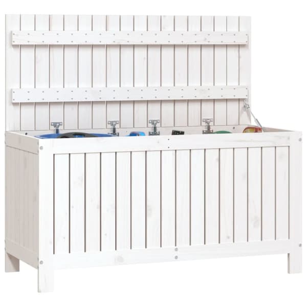 Dynbox svart 115x49x60 cm massiv furu - Trädgårdslåda - Trädgårdslådor - Home & Living