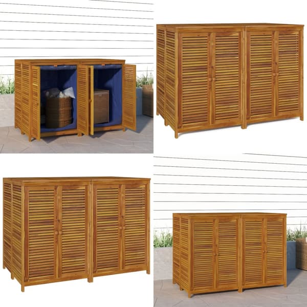 Ulkosäilytyslaatikko 140x87x104 cm täysi akasiapuu - Säilytyslaatikko Ulos - Puiset Säilytyslaatikot - Home & Living