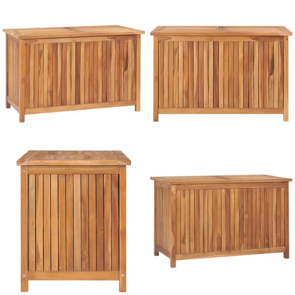 Opbevaringskasse til haven 90x50x58 cm massivt teaktræ - Opbevaringskasse - Opbevaringskasser - Home & Living