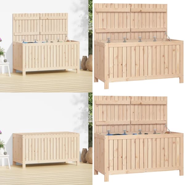 Säilytyslaatikko 121x55x64 cm täysi mänty - Säilytyslaatikko Ulos - Puiset Säilytyslaatikot - Home & Living