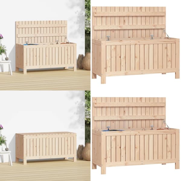 Säilytyslaatikko 108x42,5x54 cm täysi mänty - Säilytyslaatikko Ulos - Puiset Säilytyslaatikot - Home & Living