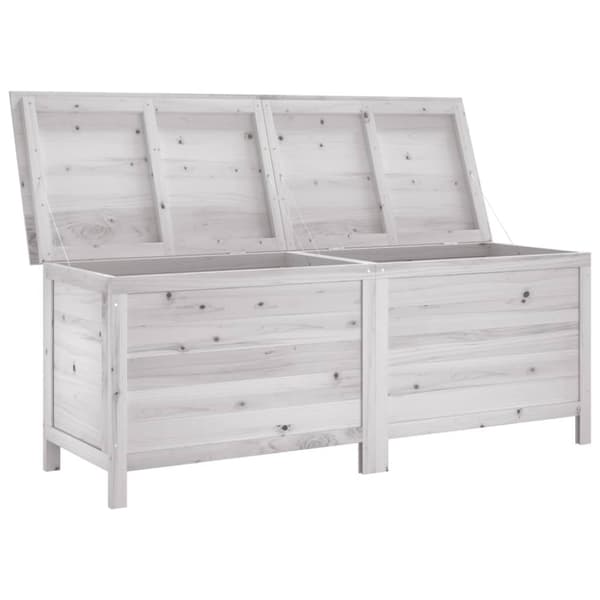 Ulkosäilytyslaatikko valkoinen 150x50x56,5 cm täysi kuusi - Ulkosäilytyslaatikko - Puutarhasäilytyslaatikko - Home & Living