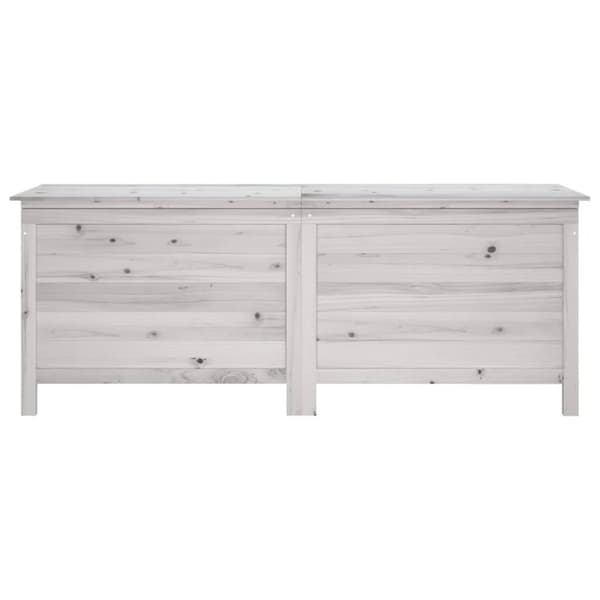 Ulkosäilytyslaatikko valkoinen 150x50x56,5 cm täysi kuusi - Ulkosäilytyslaatikko - Puutarhasäilytyslaatikko - Home & Living
