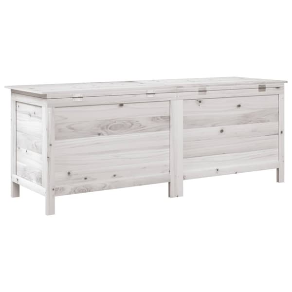 Ulkosäilytyslaatikko valkoinen 150x50x56,5 cm täysi kuusi - Ulkosäilytyslaatikko - Puutarhasäilytyslaatikko - Home & Living