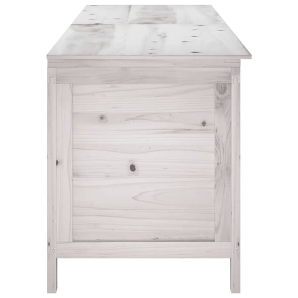 Ulkosäilytyslaatikko valkoinen 198,5x50x56,5 cm täysi kuusi - Ulkosäilytyslaatikko - Puutarhasäilytyslaatikko - Home & Living