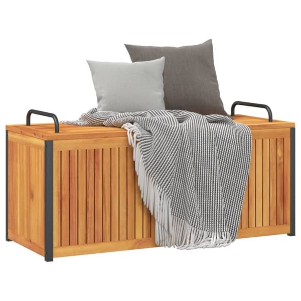 vidaXL Putekasse 110x45x42/53 cm heltre akasie og stål