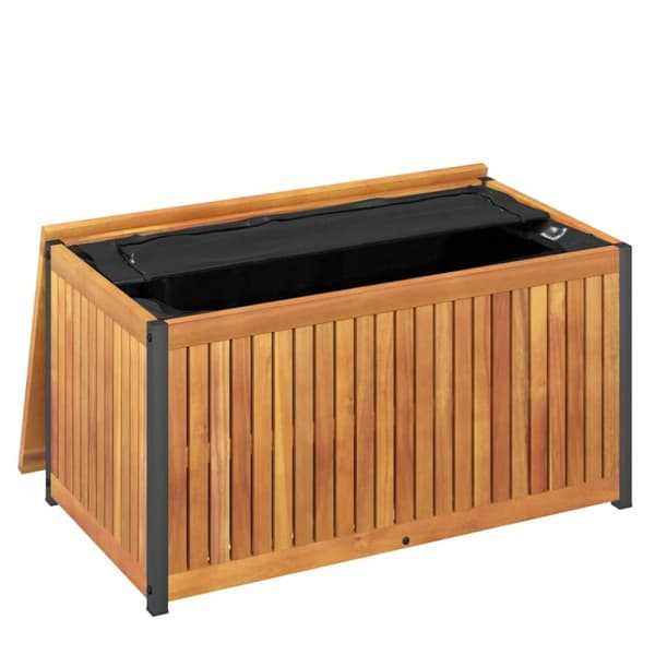 vidaXL Dynbox för trädgården 85x45x45/53 cm massiv akacia och stål