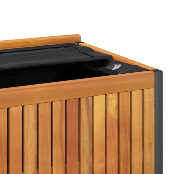 vidaXL Dynbox för trädgården 85x45x45/53 cm massiv akacia och stål
