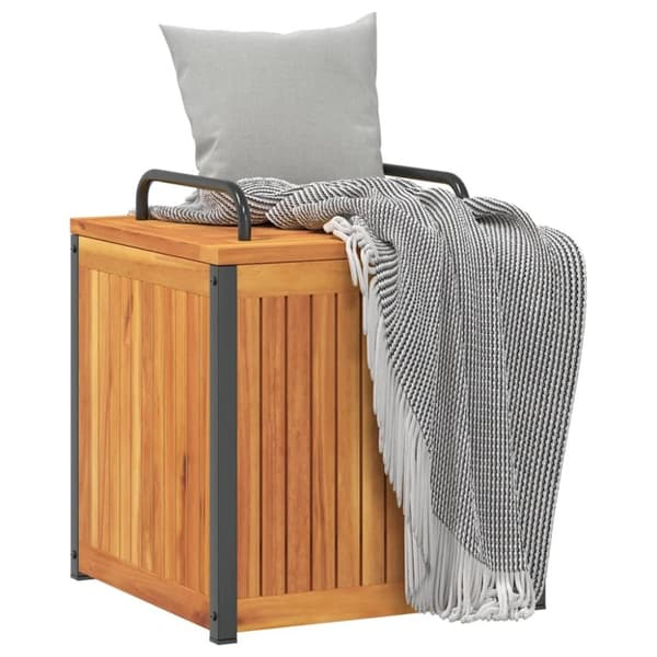 vidaXL Puteboks 45x45x45/53 cm heltre akasie og stål