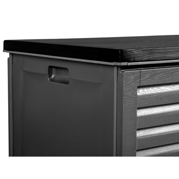 Trädgårdslåda 143 x 57 x 53,5 cm 390 liter svart och grå
