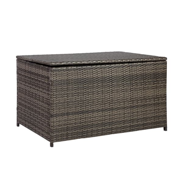 Tyynylaatikko WICKER 122, teräsrunko polyrottingilla, tummanruskea
