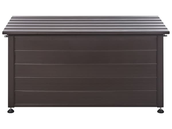 Hyndeboks Brun Aluminium 100 cm Vandtæt Opbevaringsboks Udendørs Opbevaring til Hynder Opbevaringscontainer til Altan Isoleret Hyndekasse