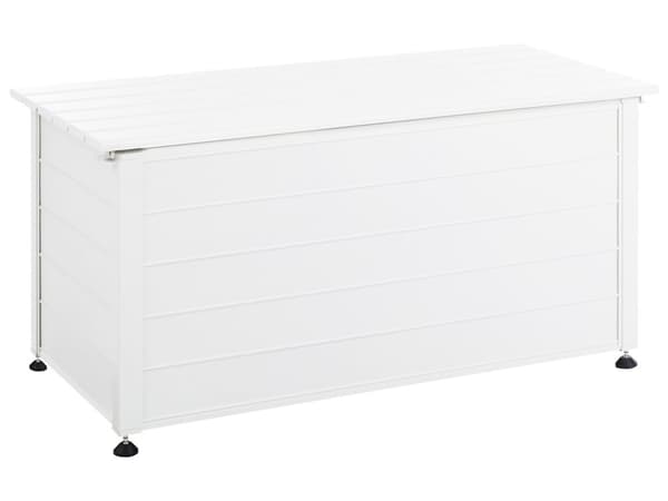 Hyndeboks Hvid Aluminium 100 cm Vandtæt Opbevaringsboks Udendørs Opbevaring til Hynder Opbevaringscontainer til Altan Isoleret Hyndekasse