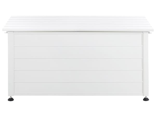 Trädgårdsförvaringslåda Vit Aluminium 123x60 cm Trädgårdsmöbler Förvaring
