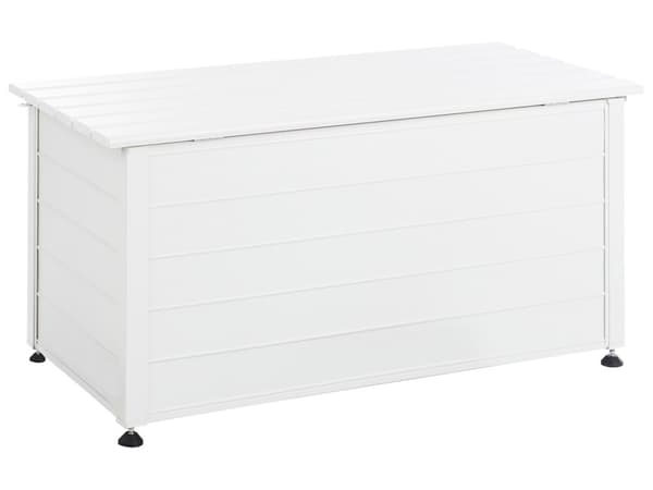 Trädgårdsförvaringslåda Vit Aluminium 123x60 cm Trädgårdsmöbler Förvaring