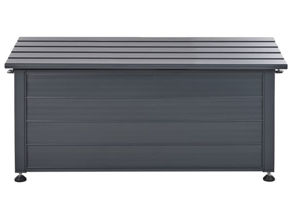 Trädgårdsförvaringslåda Mörkgrå Aluminium 113x50 cm Trädgårdsmöbler Förvaring