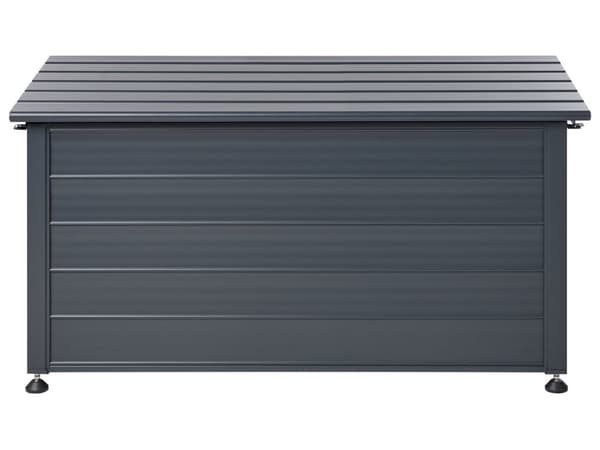 Trädgårdsförvaringslåda Mörkgrå Aluminium 123x60 cm Trädgårdsmöbler Förvaring