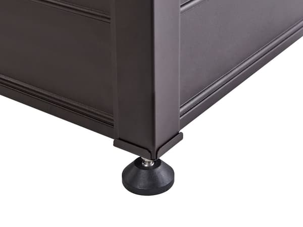 Putekasse Mørkebrun Aluminium 123 x 60 cm 330 L Vind- og vanntett Oppbevaringsboks Hageutstyr Utemøbler