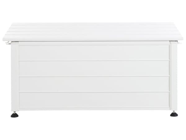 Putekasse Hvit Aluminium 113 x 50 cm 190 L Vind- og vanntett Oppbevaringsboks Hageutstyr Utemøbler