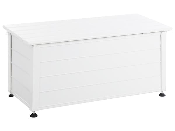 Putekasse Hvit Aluminium 113 x 50 cm 190 L Vind- og vanntett Oppbevaringsboks Hageutstyr Utemøbler