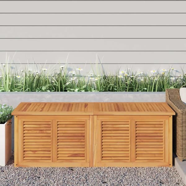 Trädgårdslåda med påse 150x50x53 cm massiv teak