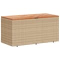Miniatyrbild 2 av 2: Dynbox beige 110x50x54 cm konstrotting akaciaträ